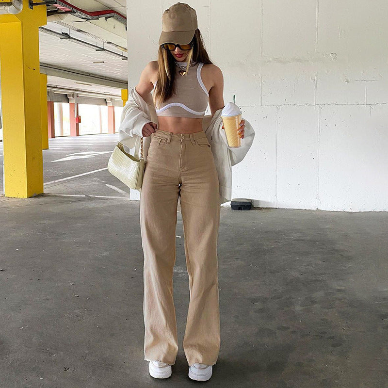 HIGH-WAIST-HOSE MIT WEITEM SCHNITT – STIL UND KOMFORT IN EINEM