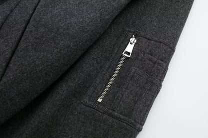 KLASSISCHE BOMBERJACKE AUS FILZ