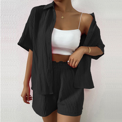 LEICHTES SOMMER-SET MIT HEMD UND SHORTS – LÄSSIG UND STILVOLL