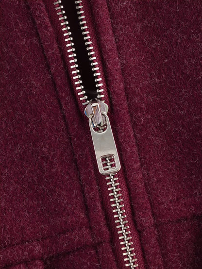 ELEGANTE KURZJACKE IN WEINROT